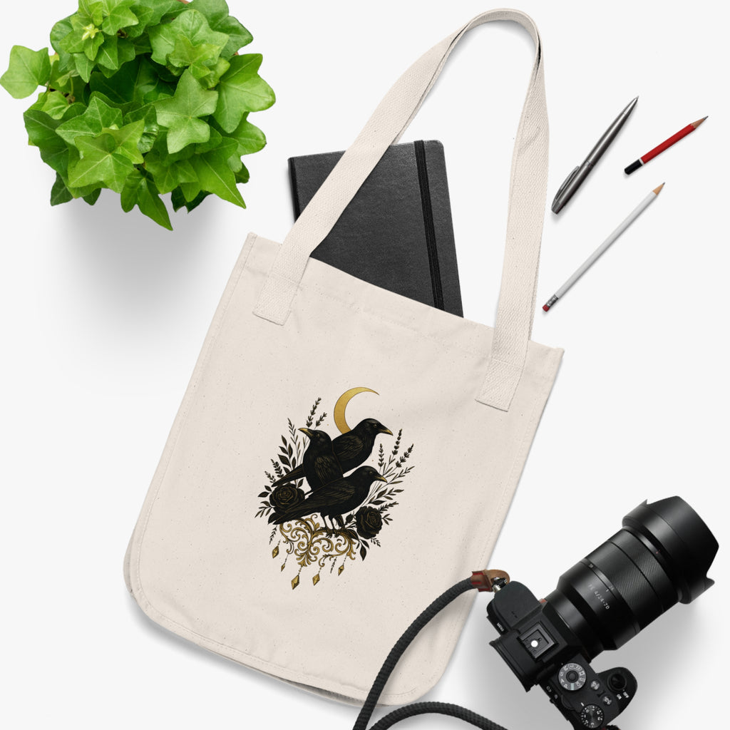 The Three Crows Collection Organic Canvas Tote Bag