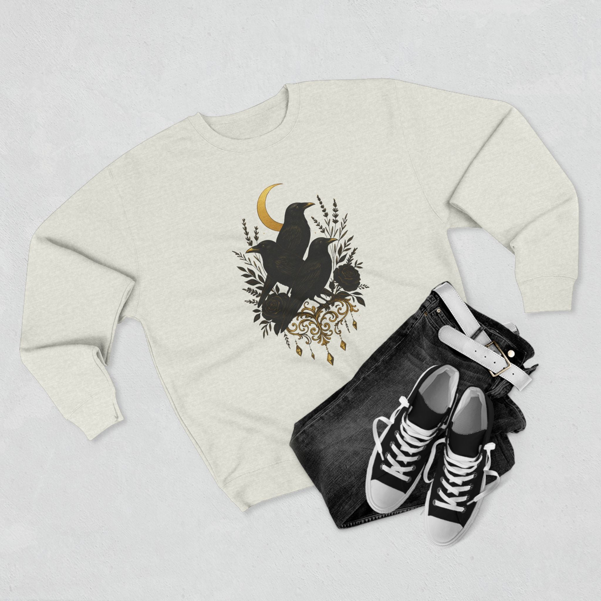 The Three Crows Collection Unisex Crewneck Sweatshirt