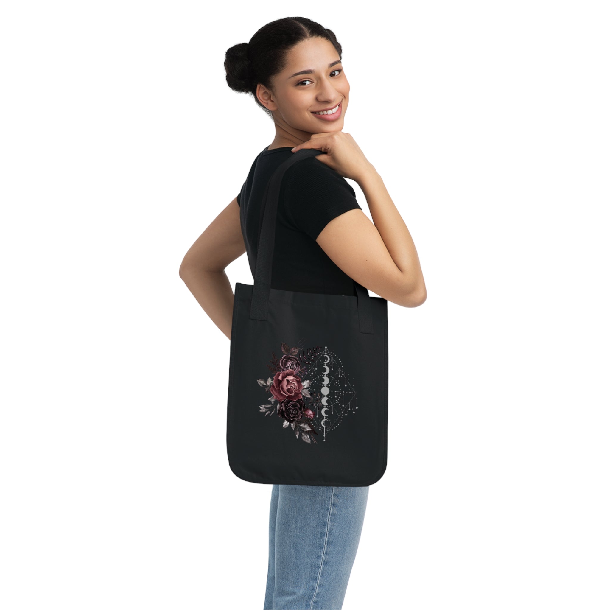 Rose & Moon Collection Organic Canvas Tote Bag