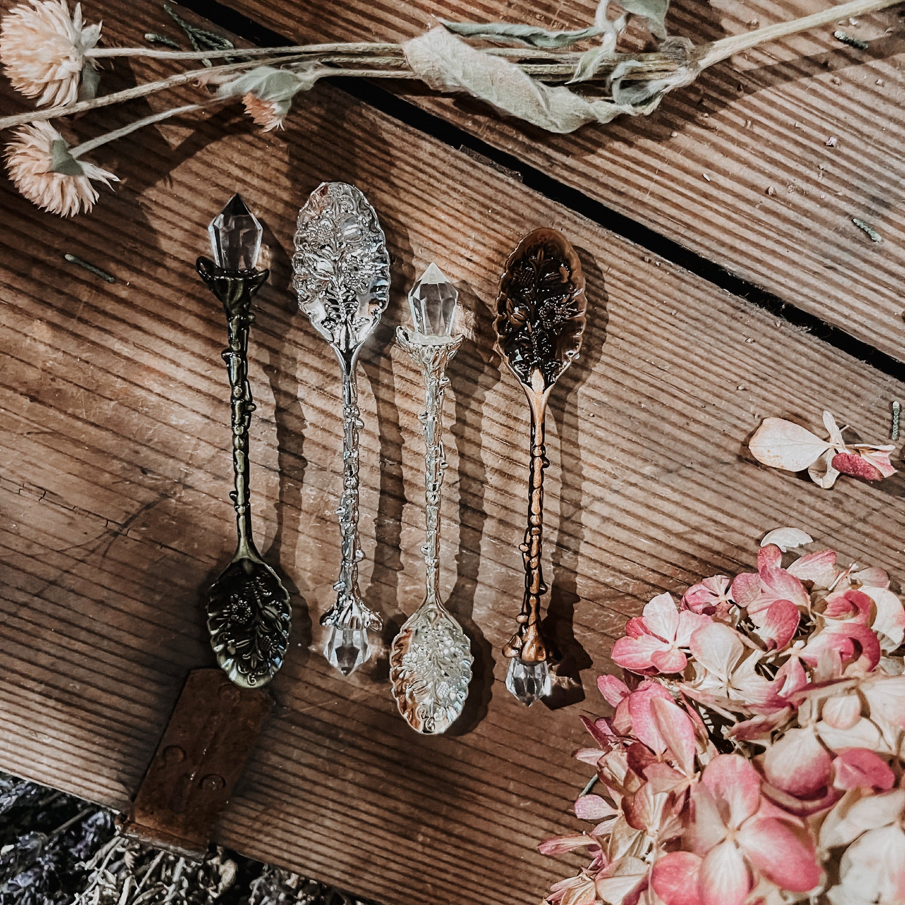 Intention Stirring Crystal Spoon | Manifestation & Ritual Tool