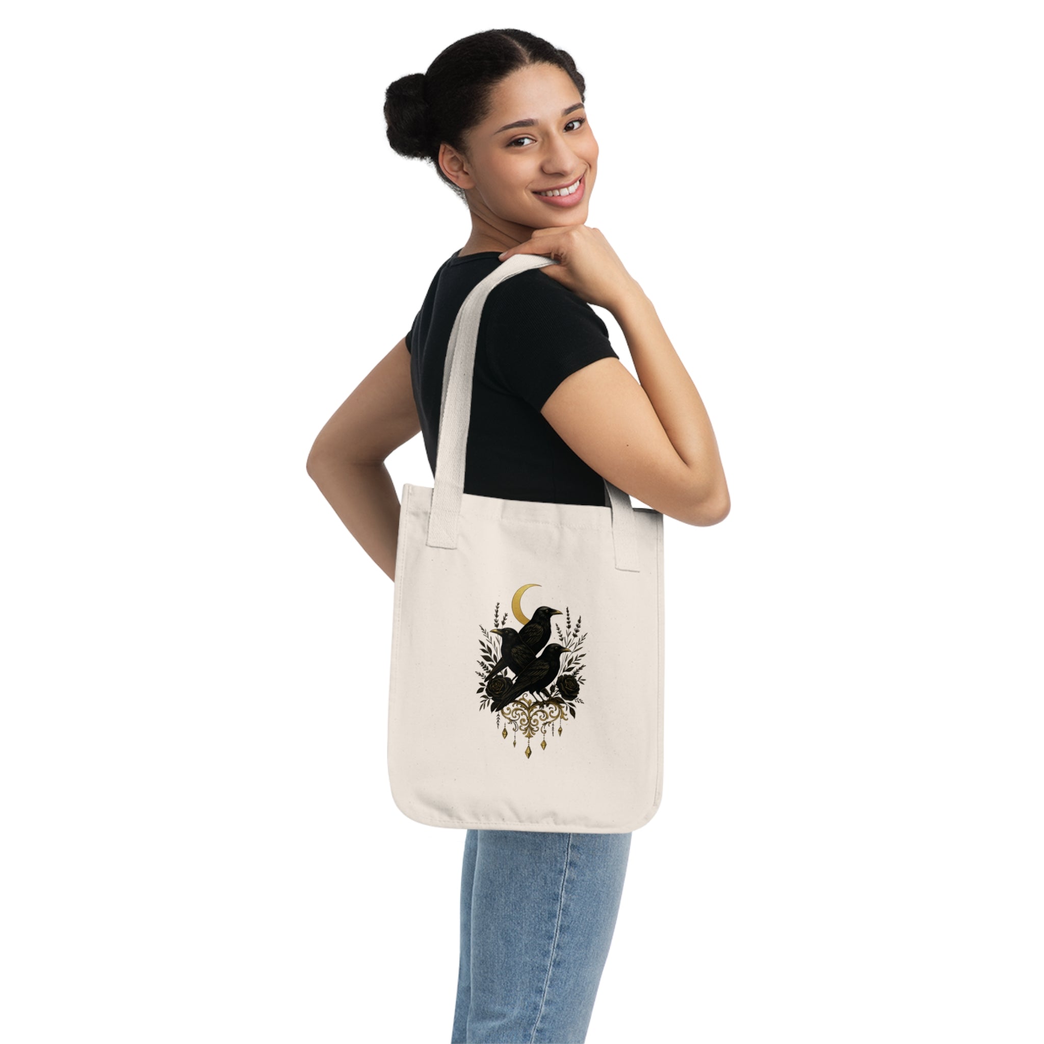 The Three Crows Collection Organic Canvas Tote Bag