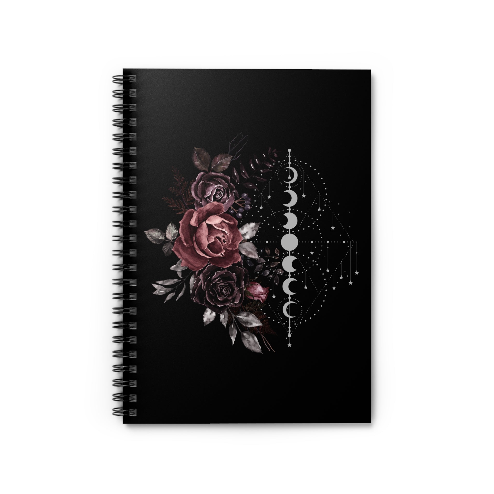 Rose & Moon Collection Spiral Notebook - Ruled Line
