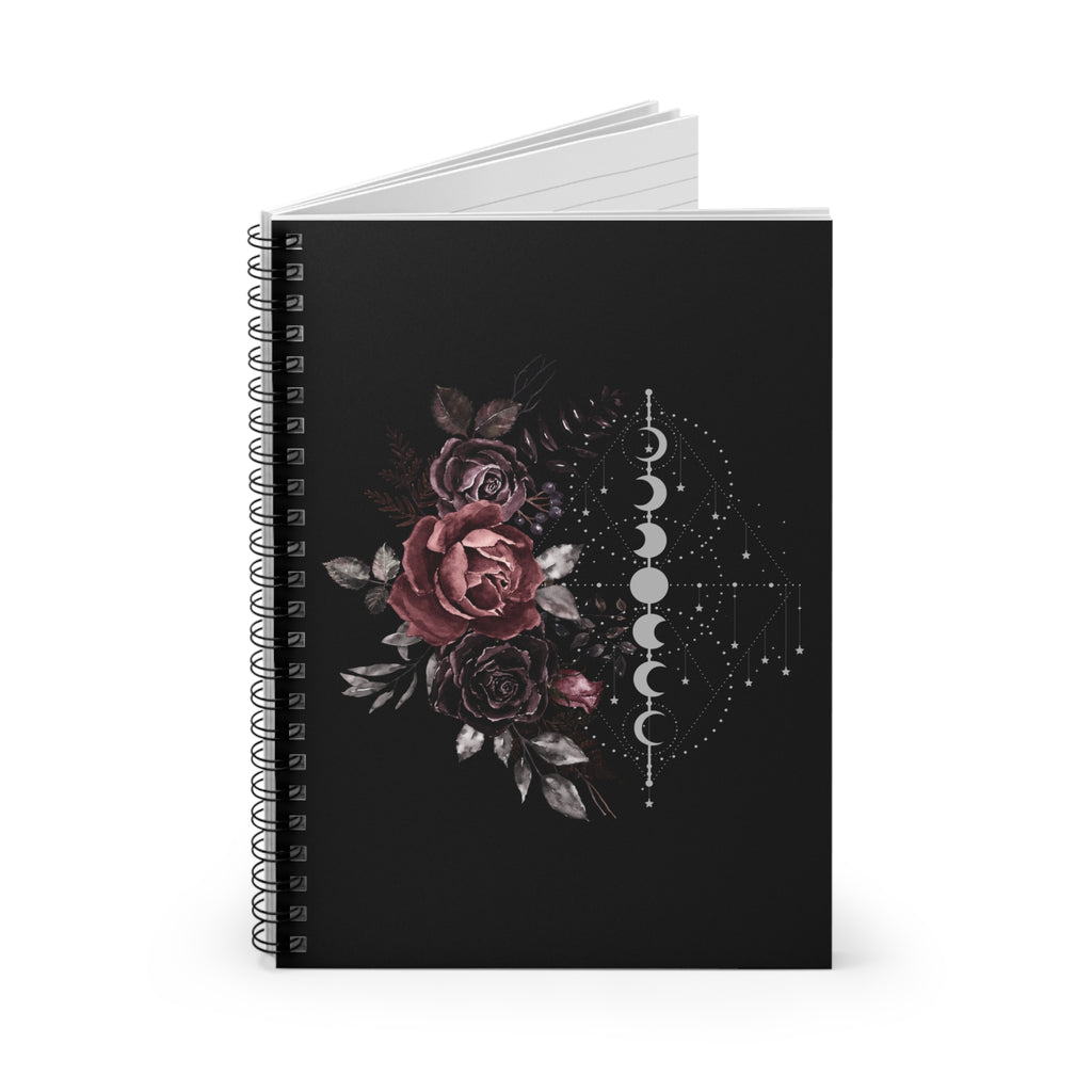 Rose & Moon Collection Spiral Notebook - Ruled Line