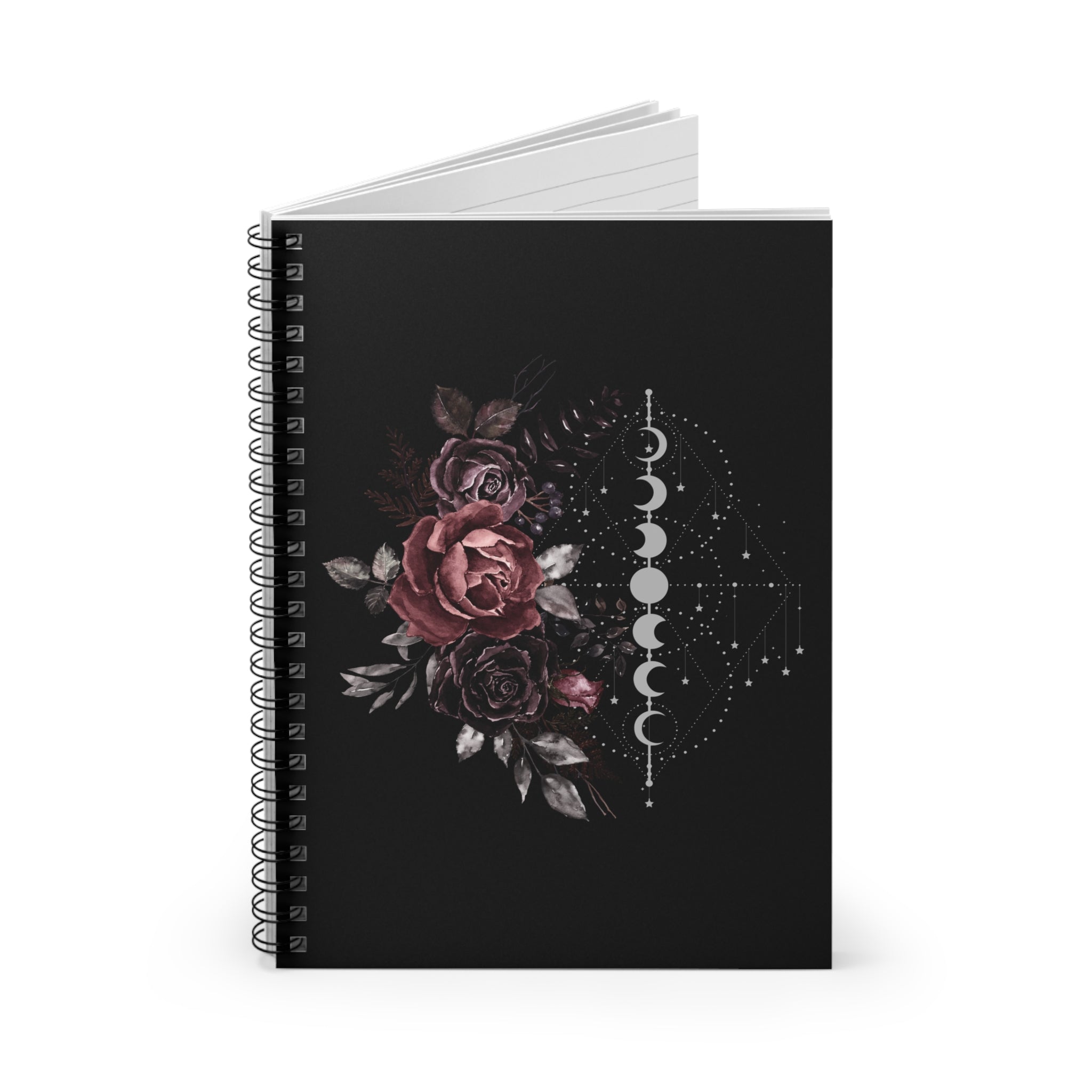 Rose & Moon Collection Spiral Notebook - Ruled Line
