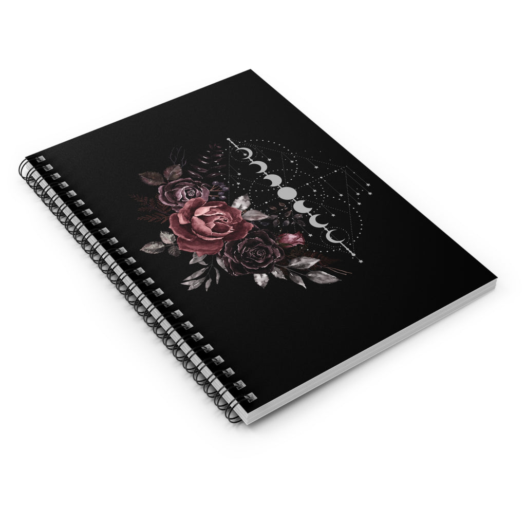 Rose & Moon Collection Spiral Notebook - Ruled Line