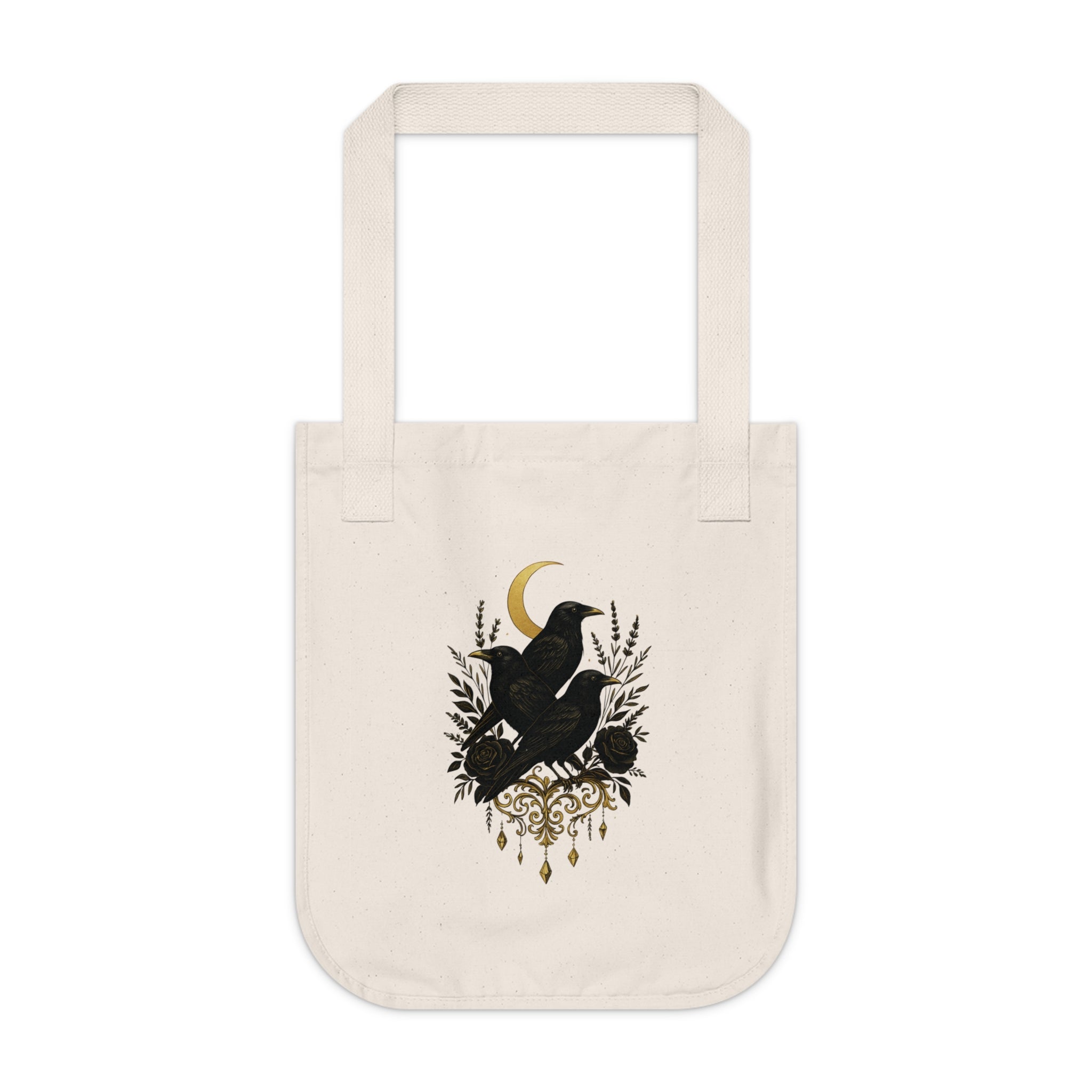 The Three Crows Collection Organic Canvas Tote Bag
