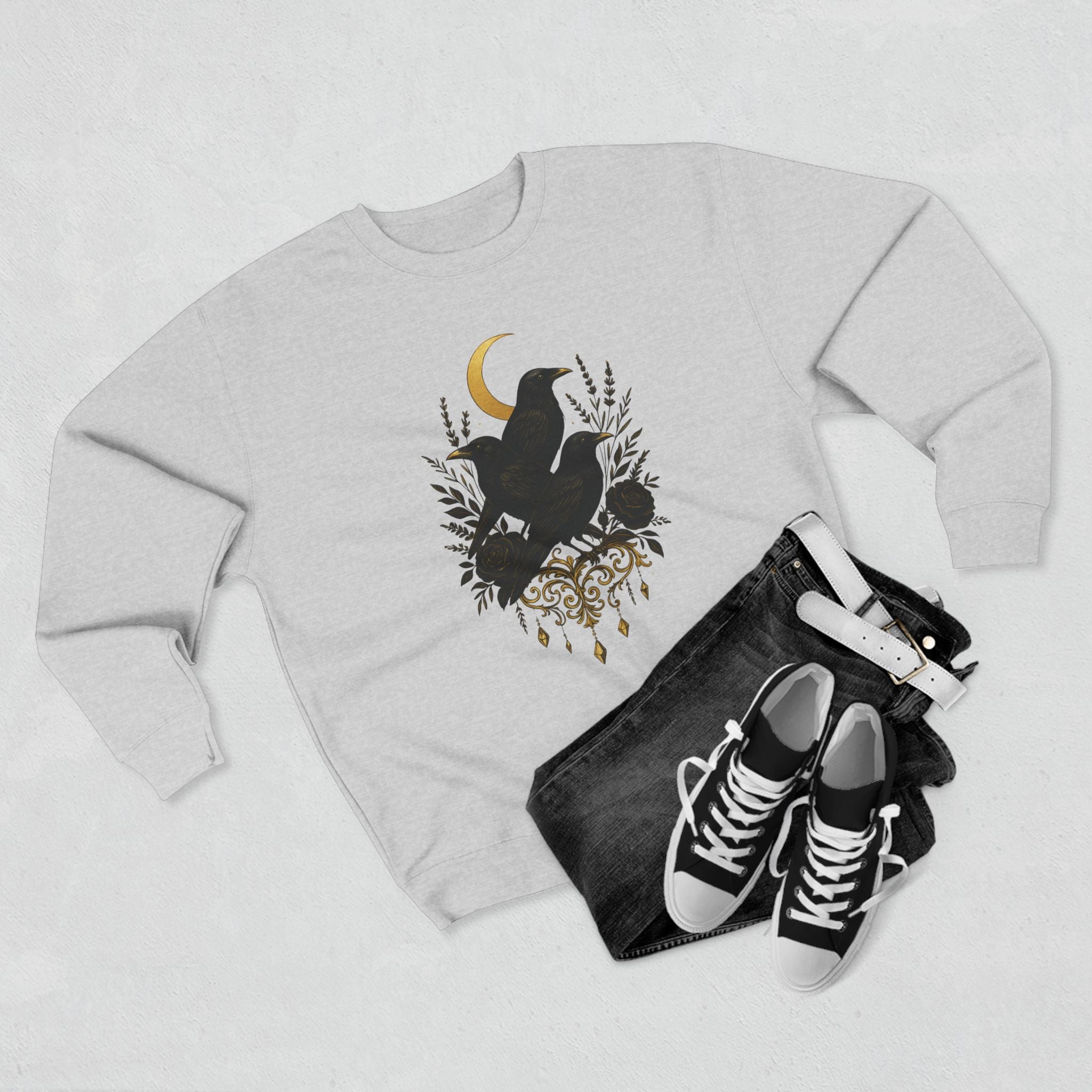 The Three Crows Collection Unisex Crewneck Sweatshirt