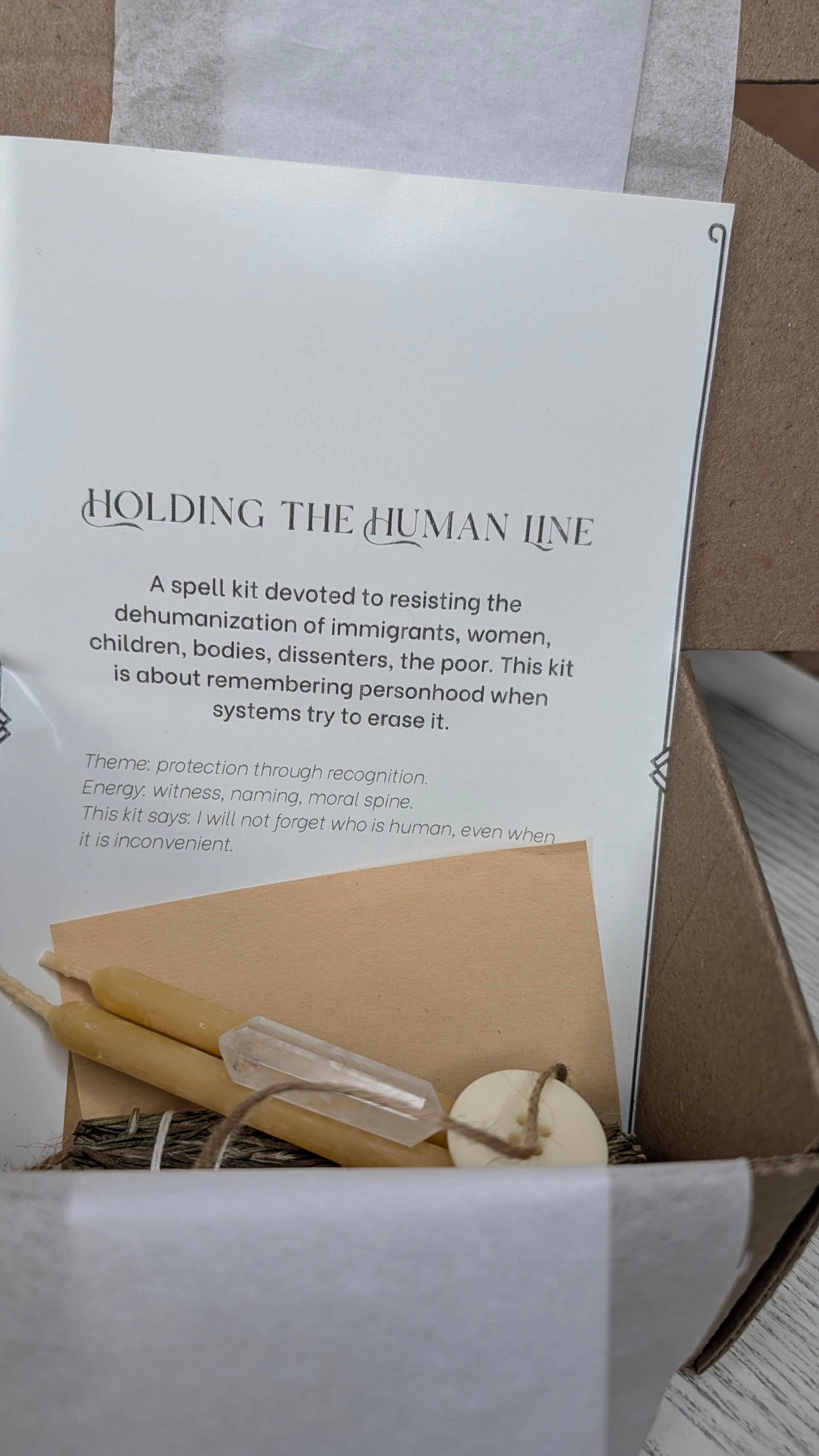 Holding the Human Line Ritual Spell Kit