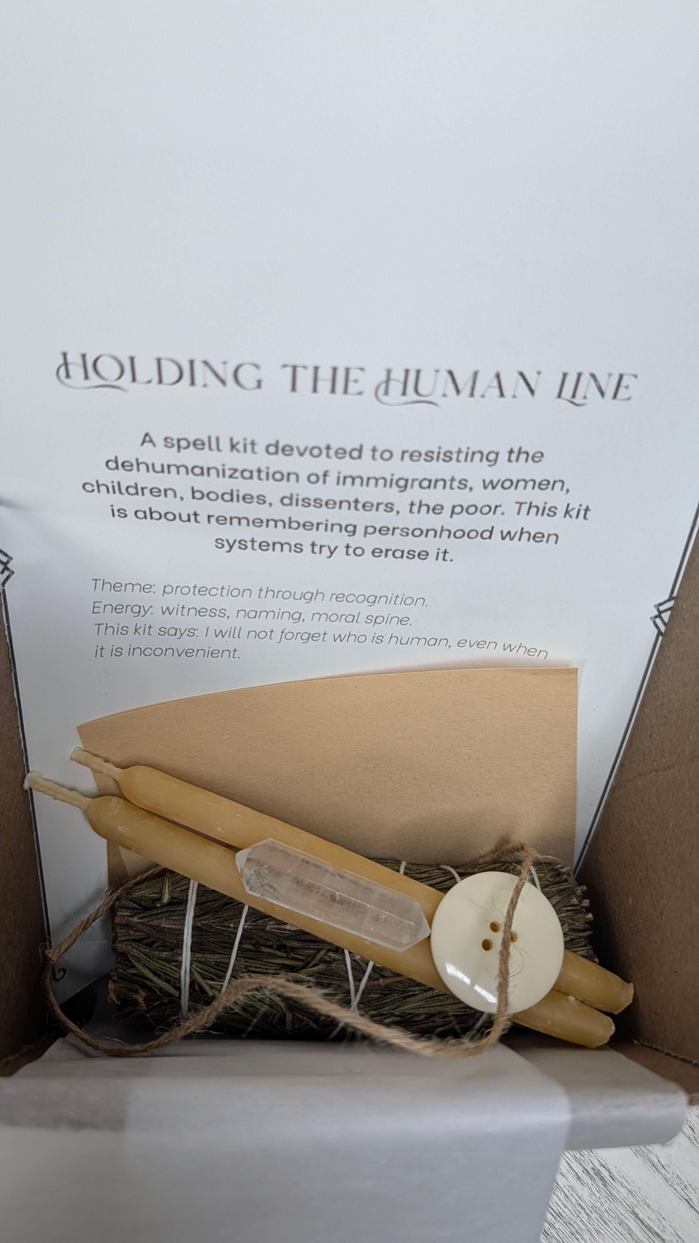 Holding the Human Line Ritual Spell Kit