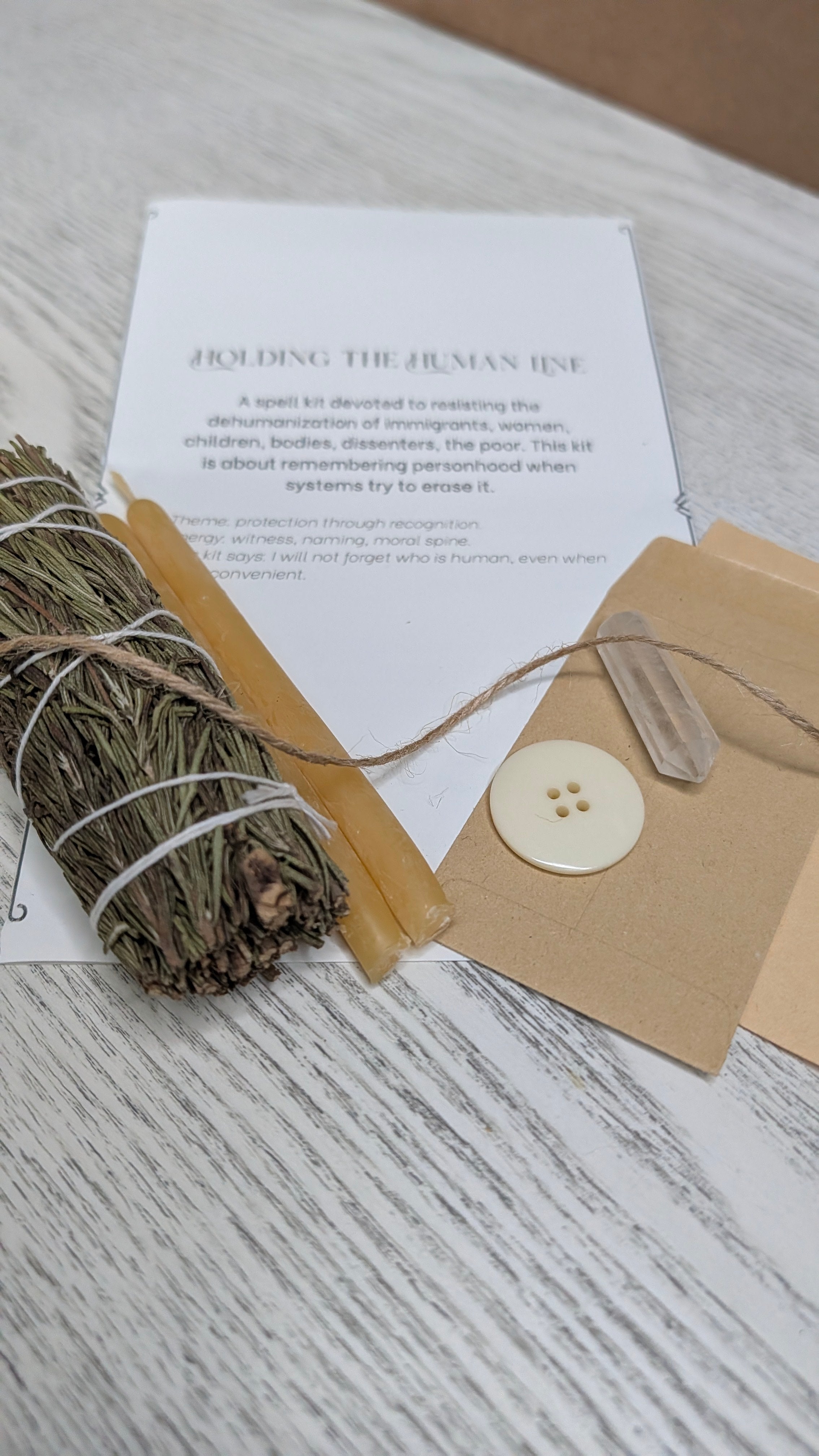 Holding the Human Line Ritual Spell Kit