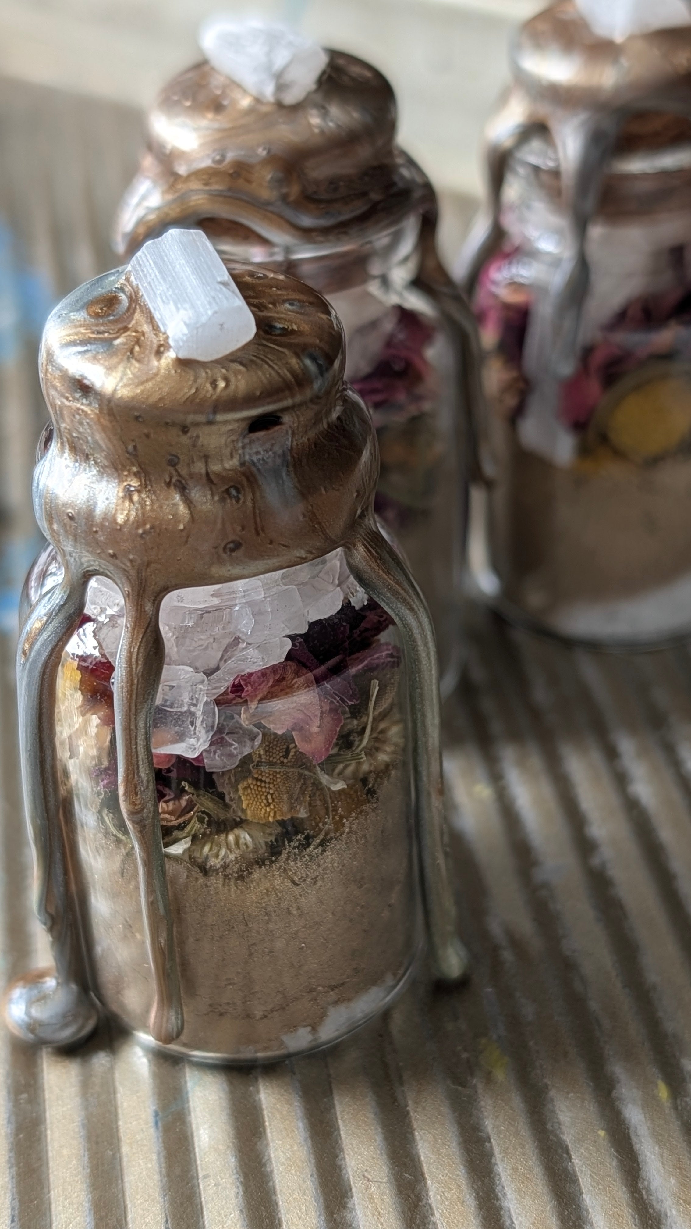 Moon Phase Spell Jar Collection | Lunar Intentions | Handcrafted | New Waxing Full Waning