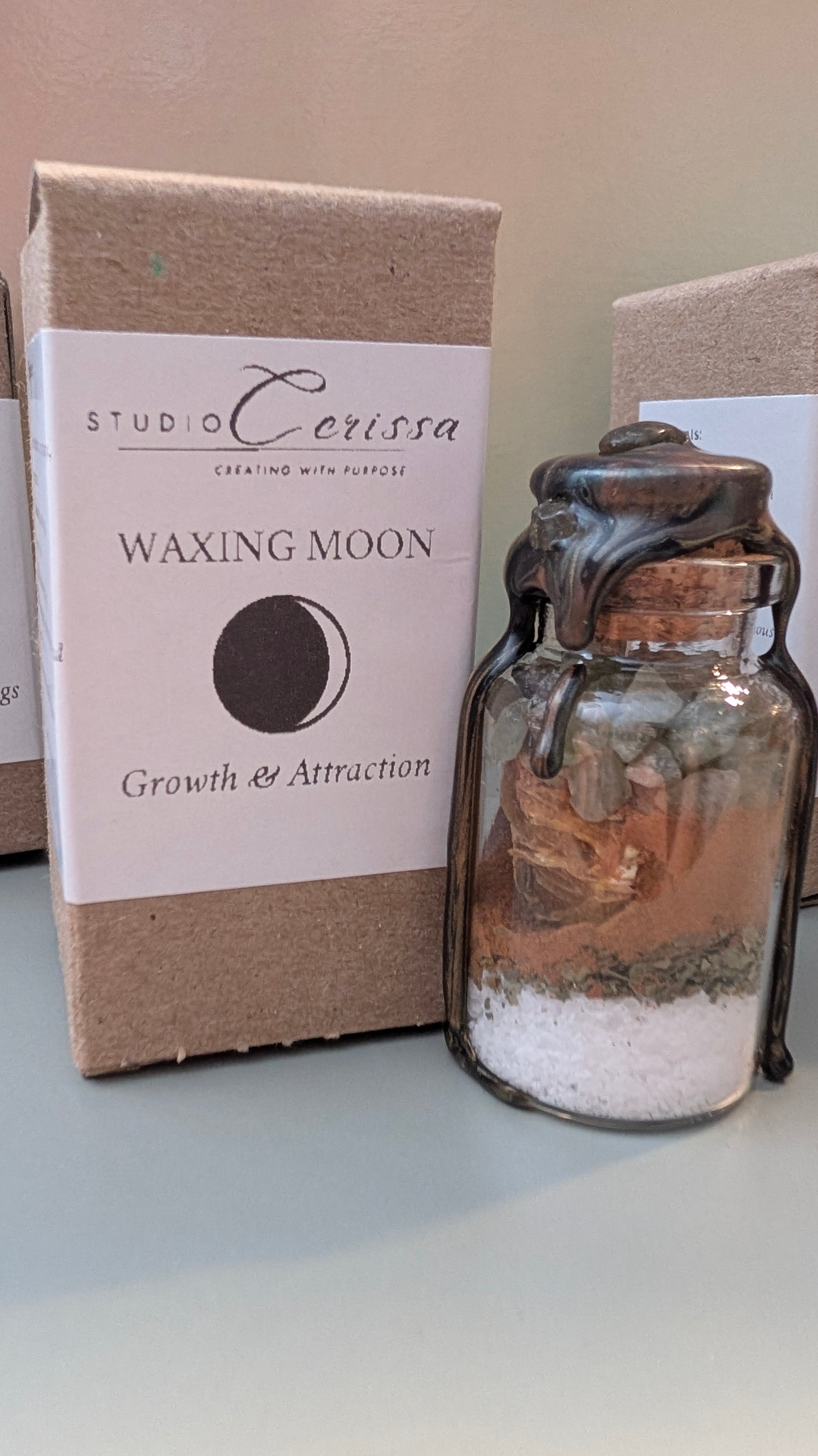Moon Phase Spell Jar Collection | Lunar Intentions | Handcrafted | New Waxing Full Waning