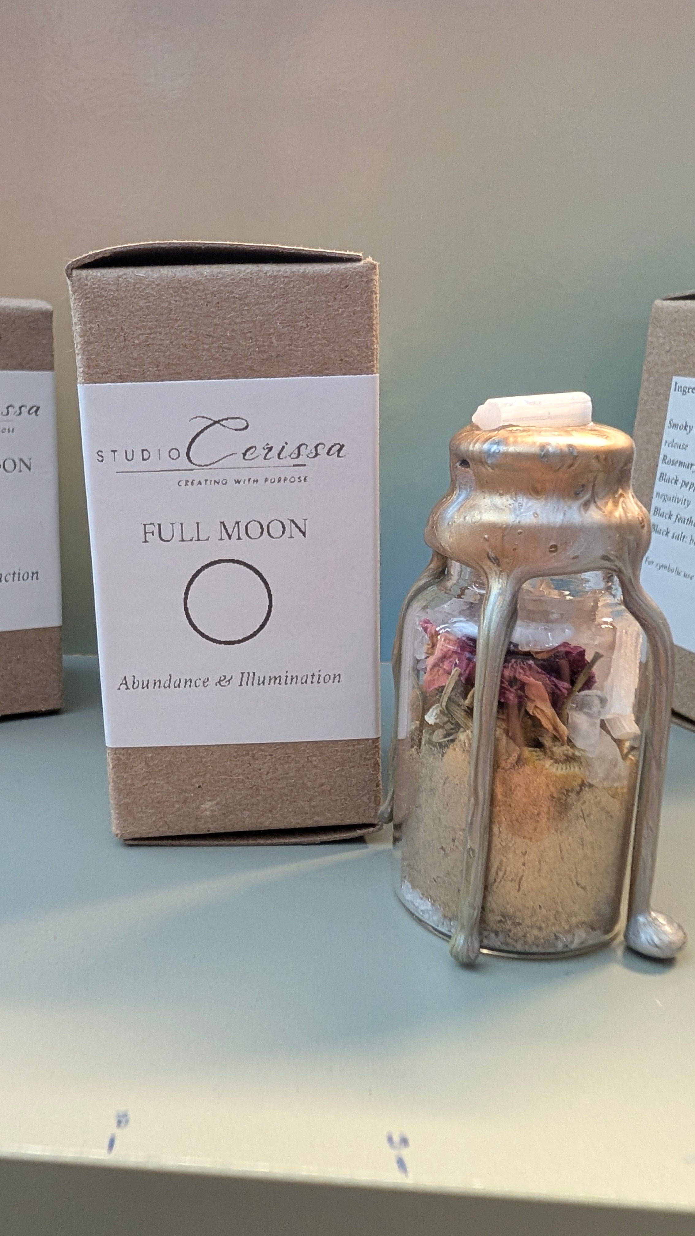 Moon Phase Spell Jar Collection | Lunar Intentions | Handcrafted | New Waxing Full Waning