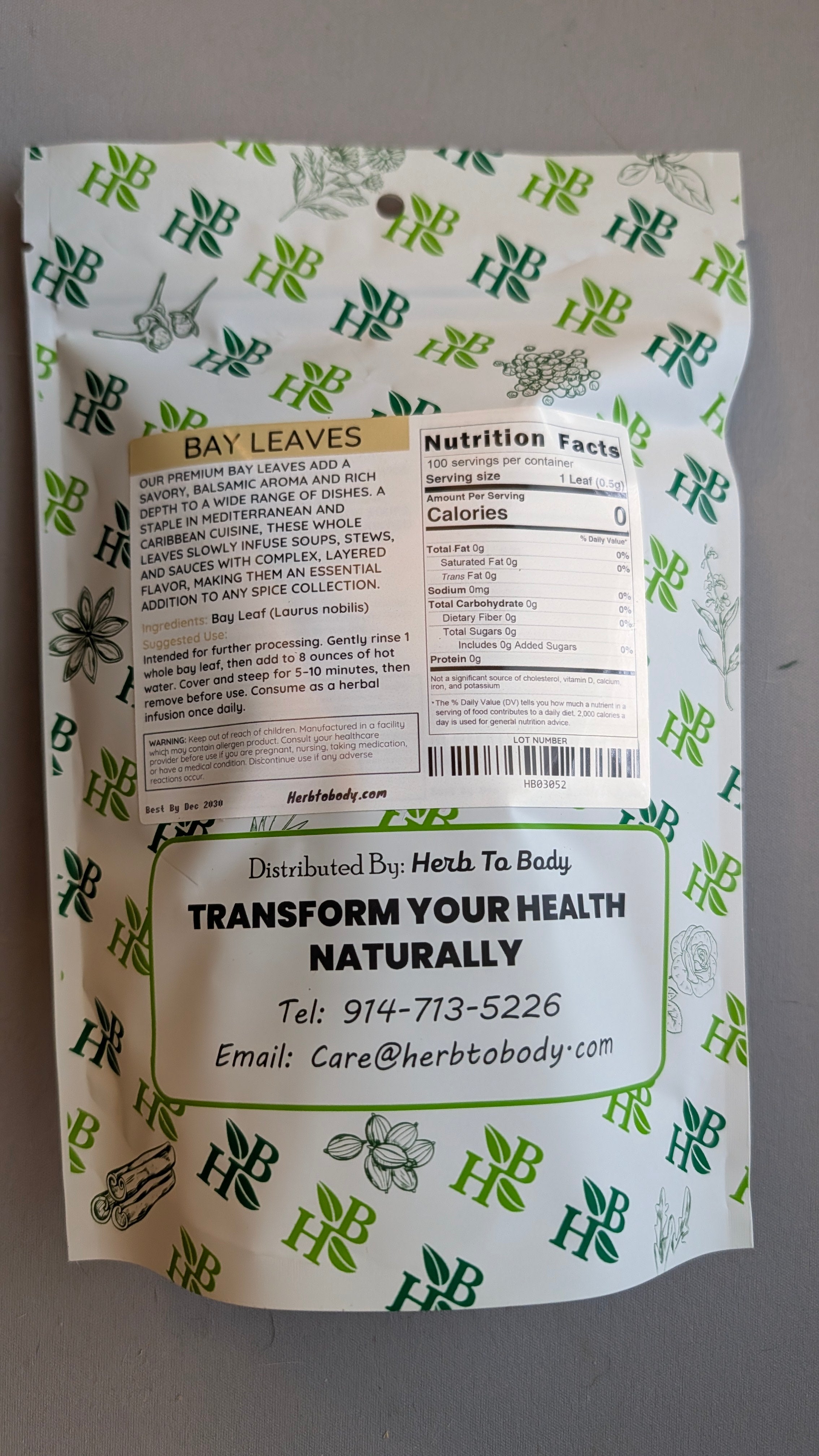 Bay Leaves | Dried Herbs and Flowers for Cooking, Tea, Infusions | 50g bag